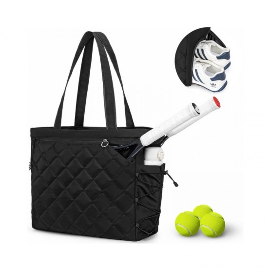 Tennis tote bags with shoe compartments, extra large quilted peaks, waterproof and lightweight, suitable for tennis