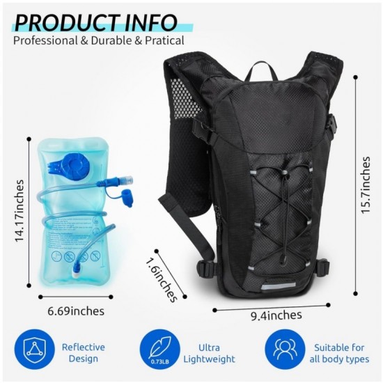 New outdoor sports hydration pack, cycling, leisure, mountaineering, running, hiking, double-shoulder hydration backpack