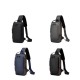 New style business commuter men's bag with multiple compartments, large capacity, USB charging, simple waterproof chest bag