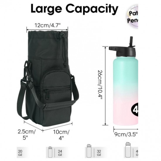 In stock new water bottle bag with shoulder strap, outdoor cup storage bag, handle, lock rope, anti-scalding and anti-drop water bottle bag