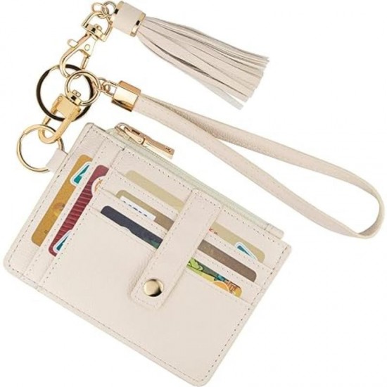 In stock, European and American genuine leather women's wrist ultra-thin card holder, top layer cowhide, multi-card slot, document hook, bank card holder