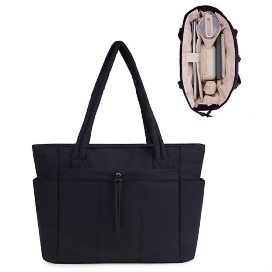 New tote bag, women's handbag, lightweight and portable travel bag, quilted shoulder bag, casual handbag