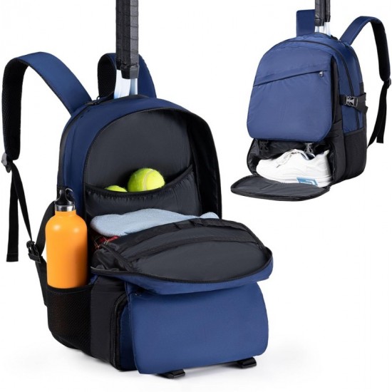 Tennis storage bag for men and women, tennis backpack with independent shoe box and insulated pocket