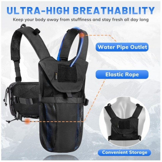 New lightweight running hydrating vest backpacks suitable for hiking, cycling, hunting, and mountaineering