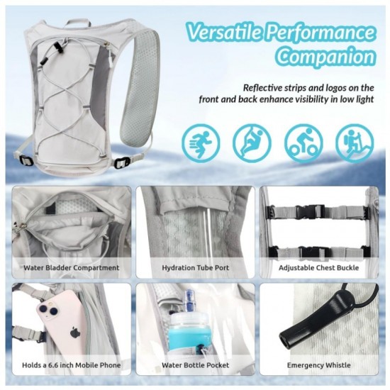 Cycling backpack, outdoor waterproof bicycle bag, hiking and mountaineering travel portable double shoulder bag, cycling water bladder bag