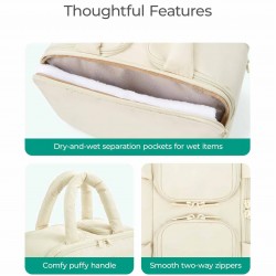 New women's fluffy travel toiletry bag, lightweight makeup bag, storage bag, travel toiletries bag