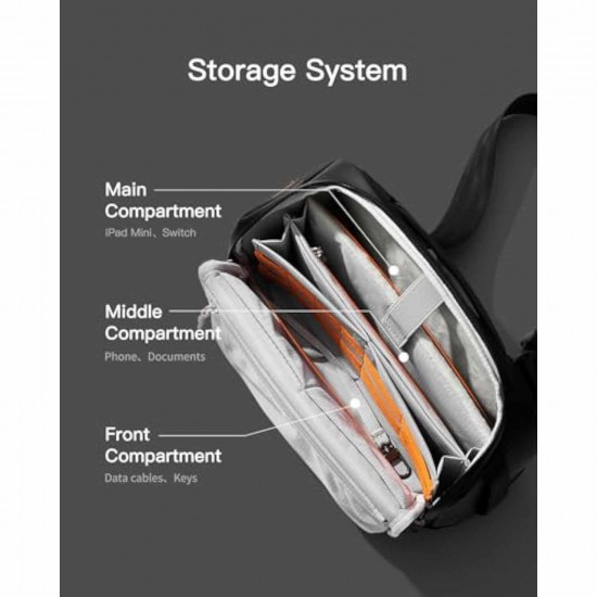 New men's waterproof desktop storage bag, daily use protective crossbody bag/shoulder bag