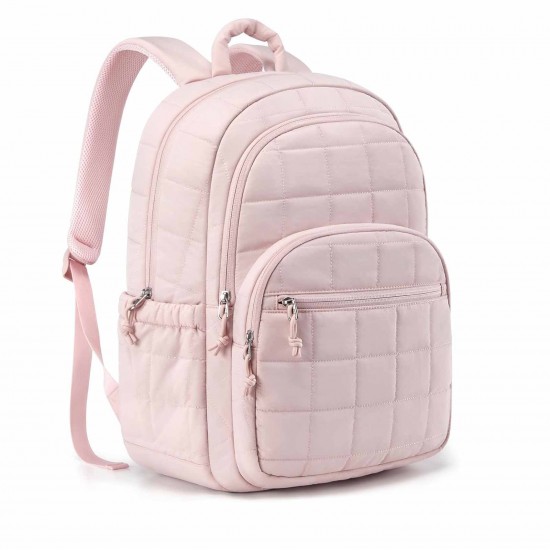 In stock laptop backpack, women's travel laptop backpack, quilted casual backpack, waterproof schoolbag