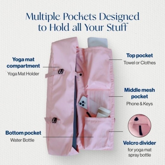 In stock new yoga bag, yoga mat back bag with adjustable mat strap, casual fitness bag, sports bag