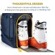 Double-shoulder ski boot bag, 50L ski boots, nylon waterproof helmet, goggles, ski backpack with skis