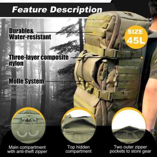 New multi-functional outdoor bag, travel sports bag, hiking trail running backpack, wear-resistant waterproof large mountaineering backpack