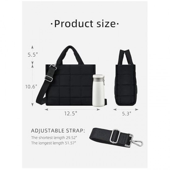 New style fashionable women's quilted cross-body bag, quilted wallet, lightweight shoulder bag, fluffy bag, handbag