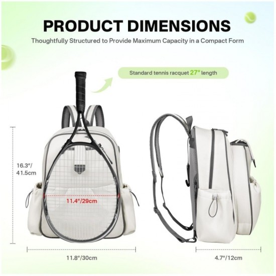 New women's tennis bag, waterproof tennis suspender crossbody bag, can hold 2 tennis rackets