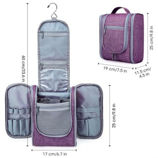 Toiletry bag, large capacity, storage, skin care product hanging, essential storage bag for business trips and travel