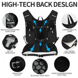 New men's and women's large capacity sports double shoulder bag, hiking water bladder backpack, cycling large capacity hiking backpack