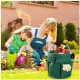 Foldable garden tool bag, garden tool storage bag with 6 pockets, garden tote bag