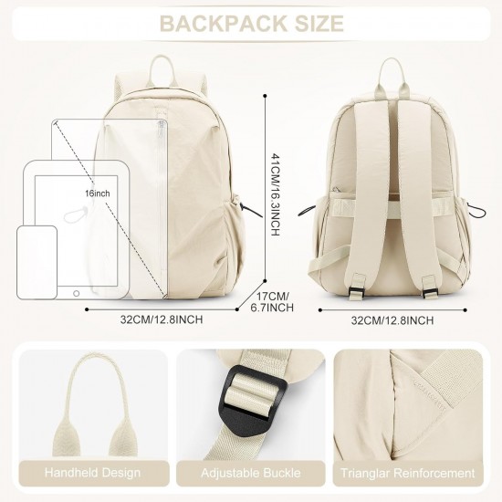 Simple and stylish college student and high school student backpack, large capacity casual travel computer backpack, lightweight casual backpack