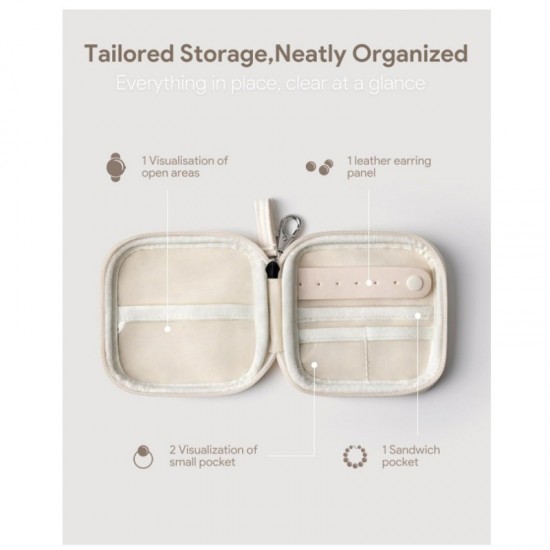 Jewelry storage bag, portable travel jewelry box, jewelry bag, necklace, earring, ring, jewelry box