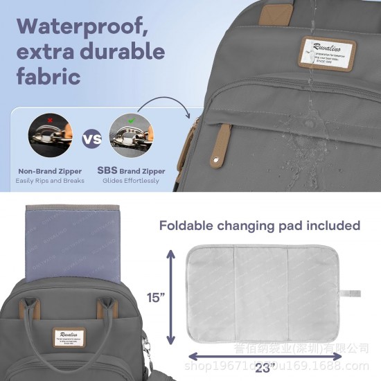 Hot-selling multi-functional waterproof large capacity double shoulder baby bag, diaper bag, travel hiking bag