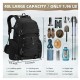 Large capacity waterproof hiking backpack, lightweight backpack with rain cover, suitable for hiking, camping, trekking, fishing