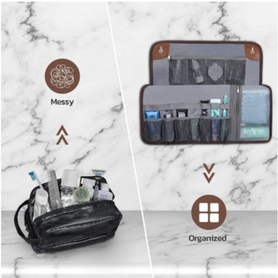In-stock men's toiletry bag travel set, waterproof bathroom storage bag for shaving kits and toiletries accessories