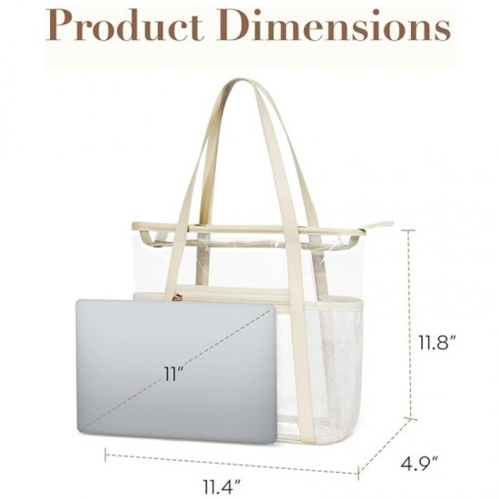 Manufacturer transparent PVC beach bag, trendy swimming bag, men's and women's casual double shoulder tote crossbody bag