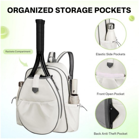 New women's tennis bag, waterproof tennis suspender crossbody bag, can hold 2 tennis rackets