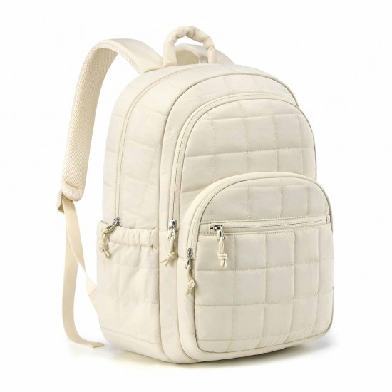 In stock laptop backpack, women's travel laptop backpack, quilted casual backpack, waterproof schoolbag