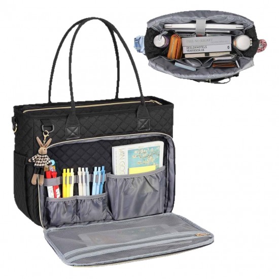 Large in-stock large capacity teacher handbag, laptop bag, women's briefcase, business commuting handbag