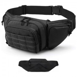 Outdoor tactical multi-functional storage waist bag, men's sports wilderness military enthusiast bag, invisible waist hanging mobile phone bag
