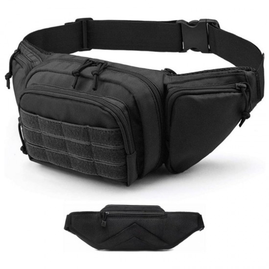 Outdoor tactical multi-functional storage waist bag, men's sports wilderness military enthusiast bag, invisible waist hanging mobile phone bag