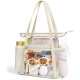 Manufacturer transparent PVC beach bag, trendy swimming bag, men's and women's casual double shoulder tote crossbody bag