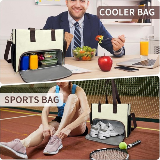In stock new lunch tote bag, leak-proof insulated lunch box with shoulder strap, refrigerated tote bag, lunch bag