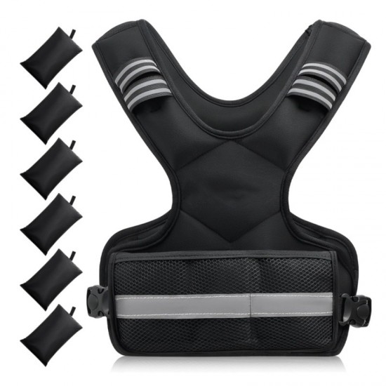 Adjustable weighted fitness vests, close-fitting weighted gear suitable for aerobic exercise and strength training