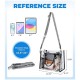 Transparent handbag, stadium event transparent wallet, women's thick PVC shoulder bag, suitable for concerts