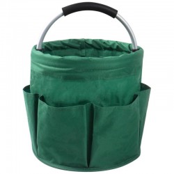 Foldable garden tool bag, garden tool storage bag with 6 pockets, garden tote bag