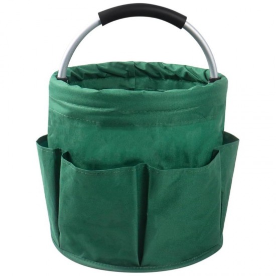 Foldable garden tool bag, garden tool storage bag with 6 pockets, garden tote bag