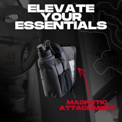 Gym-specific water bottle bag with strap, sports and fitness phone storage bag, crossbody magnetic water bottle bag