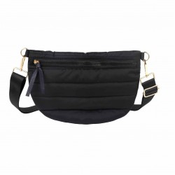 Women's Large Capacity Casual Quilted Solid Color Down Waist Bag Shoulder Bag Puffy Crossbody Bag