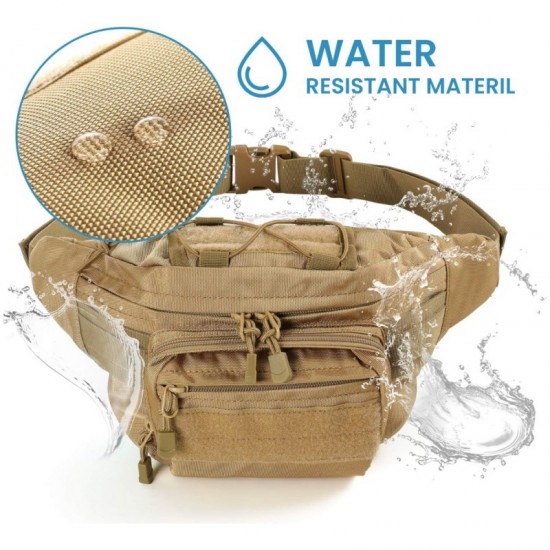 Military enthusiast multi-functional tactical waist bag, men's and women's outdoor leisure chest bag, mobile phone bag, sports crossbody bag