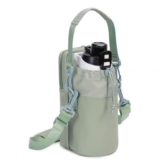 New e-commerce handheld water bottle bag with strap, phone pocket, and water bottle bag