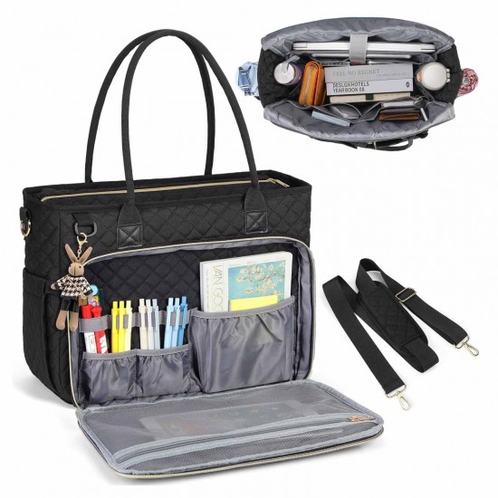 Large in-stock large capacity teacher handbag, laptop bag, women's briefcase, business commuting handbag