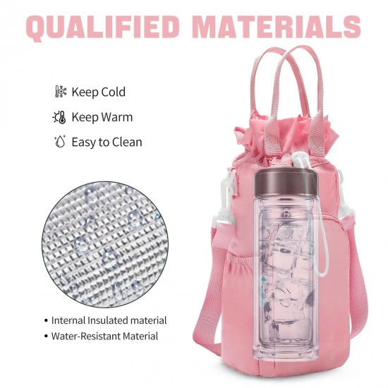 Hot-selling portable water bottle bag, insulated and refrigerated water bottle cover, foldable, multi-pocket opening, shoulder cross-body water bottle bag