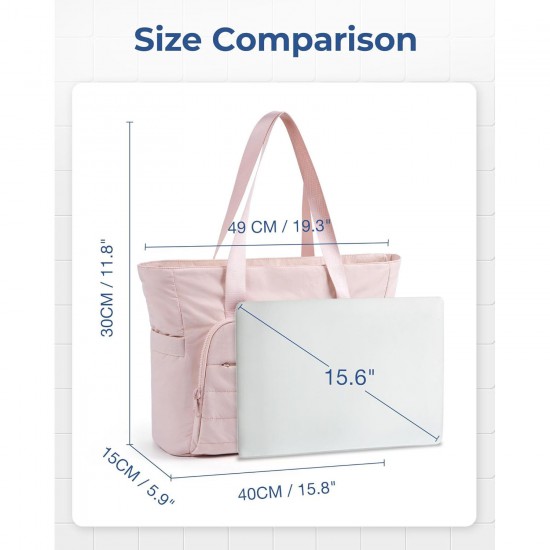 Women's handbag, lightweight large capacity tote bag with yoga mat strap, quilted storage bag, commuter single shoulder bag