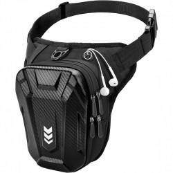Cycling leg bag, motorcycle hard shell waterproof crossbody bag, sports multi-functional men's backpack, motorcycle men's waist bag