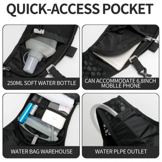 New men's and women's large capacity sports double shoulder bag, hiking water bladder backpack, cycling large capacity hiking backpack