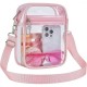 Hot-selling PVC crossbody bag, men's sports transparent shoulder bag, women's casual travel mobile phone storage bag