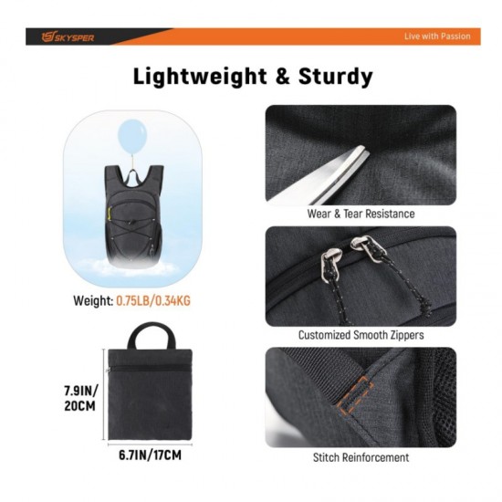 Outdoor bicycle water bladder backpack, large capacity, lightweight cycling bag, nylon hiking and mountaineering sports backpack