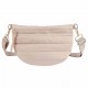 Women's Large Capacity Casual Quilted Solid Color Down Waist Bag Shoulder Bag Puffy Crossbody Bag