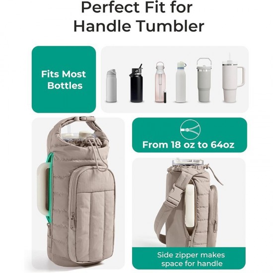 In stock hot selling water bottle storage bag, portable with shoulder strap, suitable for outdoor travel and sports water bottle storage bag